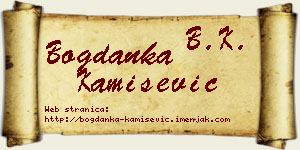 Bogdanka Kamišević vizit kartica